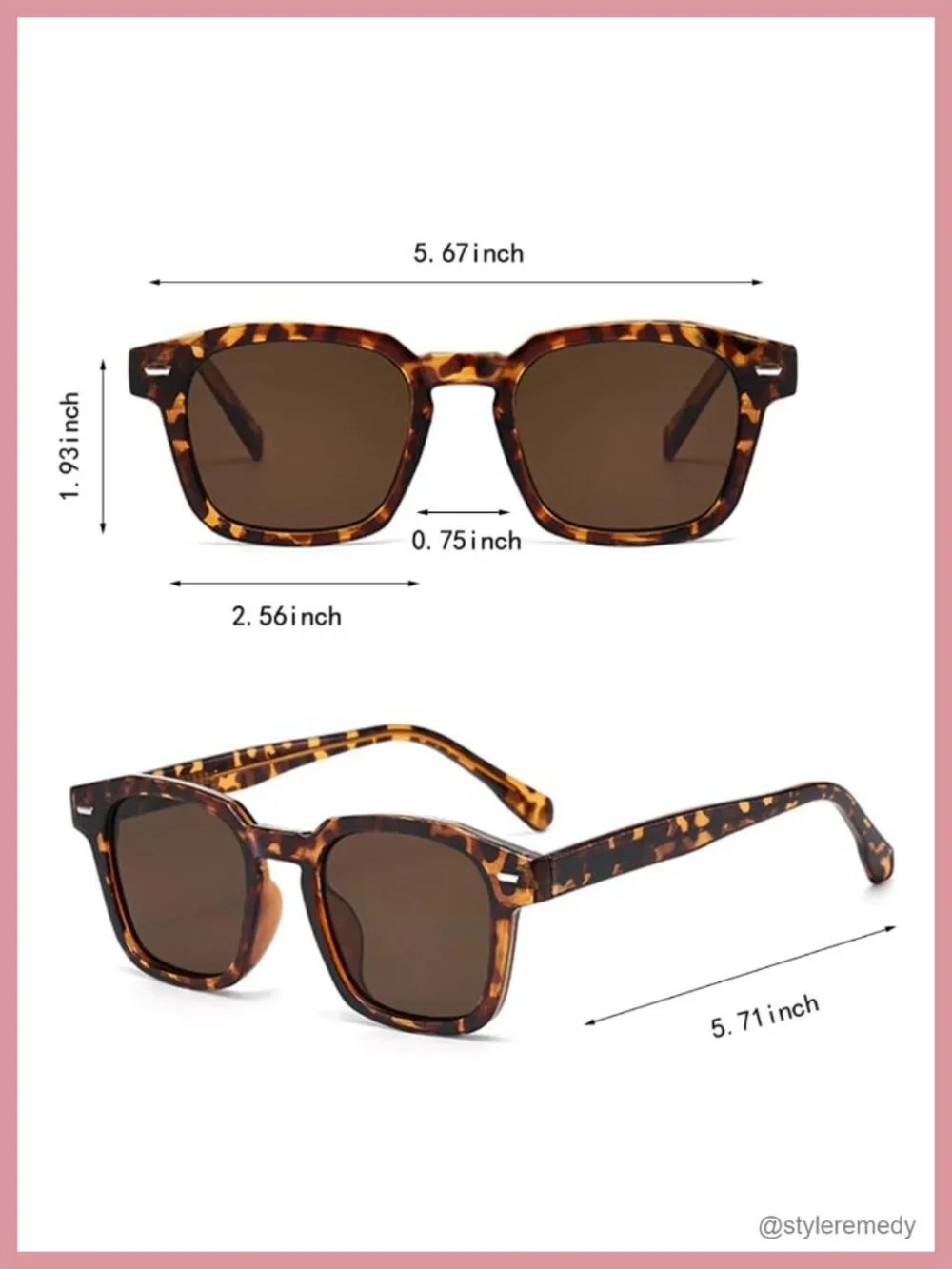 Retro Square Sunglasses with UV400 Protection Lightweight PC Frame Unisex